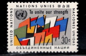 United Nations UN Scott 92 FLAG Stamp MH*