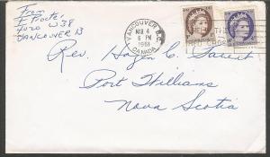1961 Wilding Issue Cover. Scott 337 & 340