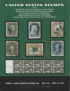 United States Stamps, Robert A. Siegel, Sale 1254, April 6-7, 2022, Catalog