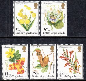 British Virgin Islands 401-405 Flowers MNH VF