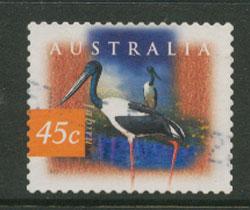 Australia SG 1690d  perf 12½ x 13 Used self adhesive Birds stork Jabiru