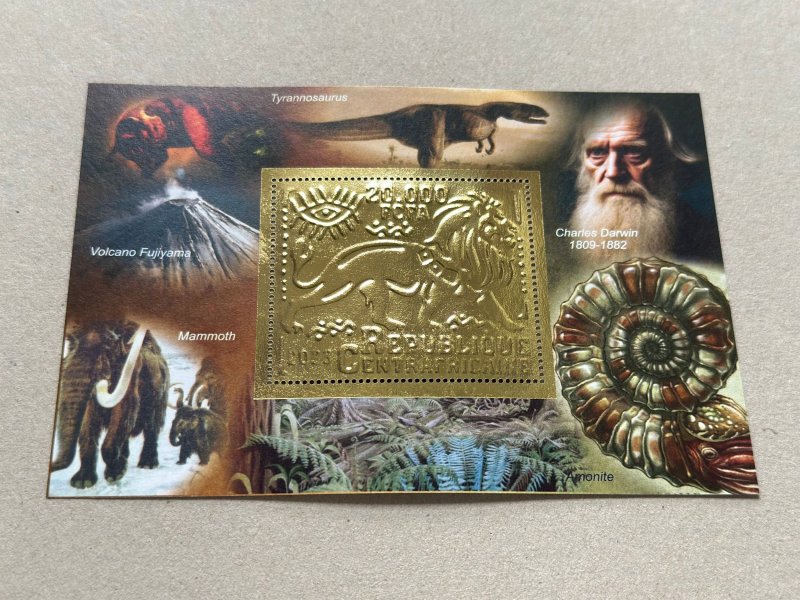 Mammoths, Dino, Darwin 2023 year 6 blocks Foil.Gold perforated  NEW MNH**