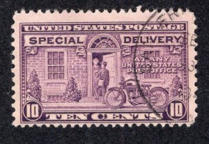 US 1927 10c gray violet Special Delivery, Scott E15 used, value = 25c