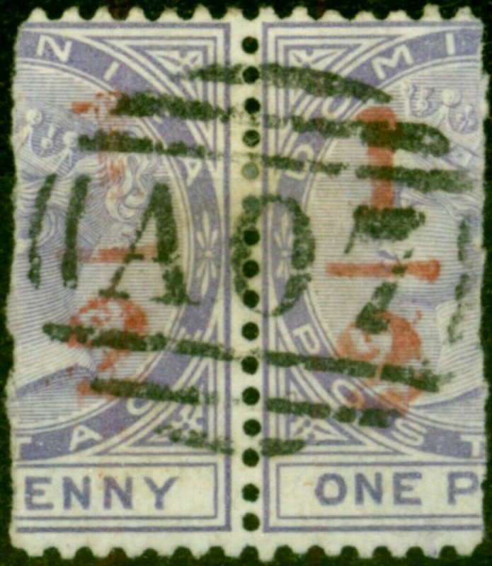 Dominica 1882 1/2 (d) in Red on Half 1d SG11 Fine Used Pair