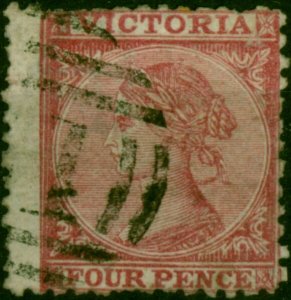 Victoria 1864 4d Deep Rose SG114 Good Used