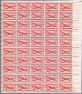 US C32, Plate 23286 - Sheet of 50 - 5¢ stamps. DC-4 Skymaster.  FREE SHIPPING!!