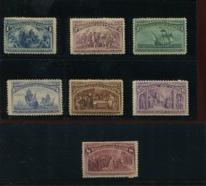 230-236 Columbian Mint/Unused Run of 7  Stamps (Stock Bx 402)