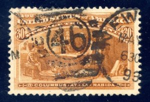 US SCOTT #239 USED-XF JUMBO GRADED 90J W/ PSE CERT SMQ $550 (4/2/24 GP)