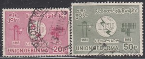 Burma   #188-189  Used