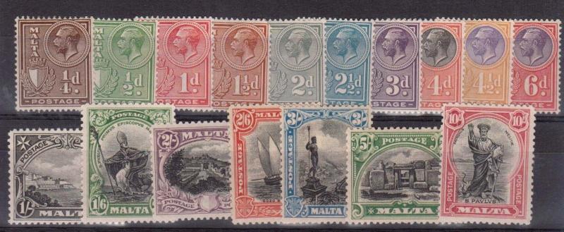 Malta #131 - #147 VF Mint Set