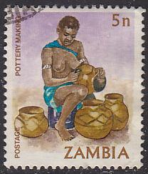 Zambia 242 Hinged Used 1981 Potter Carving Designs