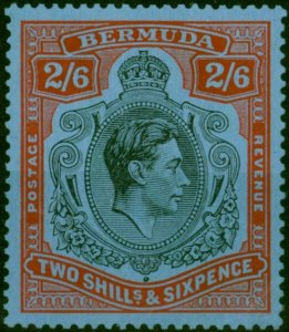 Bermuda 1938 2s6d Black & Red-Grey Blue SG117 V.F MNH