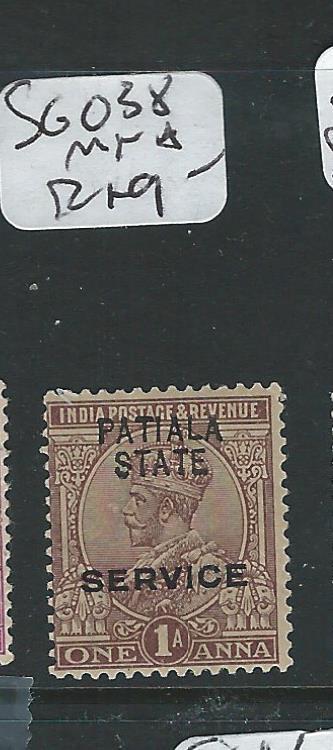 INDIA PATIALA (P2512B) KGV 1A SERVICE SG O38  MNH