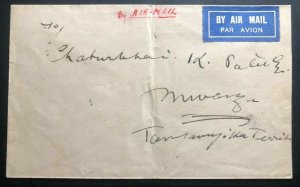 1933 Nairobi Kenya First Southbound Flight Cover FFC To Mwanza Tanganyika