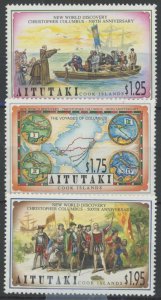 Aitutaki #479-481 Unused Single (Complete Set)