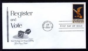 US 1344 Register and Vote Artmaster U/A FDC