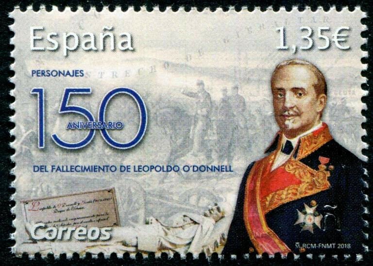 HERRICKSTAMP NEW ISSUES SPAIN Sc.# 4298 Leopoldo O'Donnell