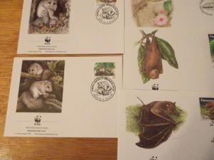 20 philatelic color cachet covers 1987 to 1996 bats otter ferret deermouse