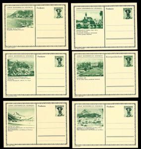 AUSTRIA (120) Scenery View Green 1 Shilling Postal Cards c1950s ALL MINT UNUSED