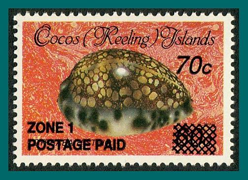 Cocos 1991 Surcharge 70c, MNH 231,SG237