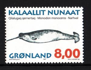 Greenland MNH 1997 Scott #322 8k Monodon monoceros - Whales