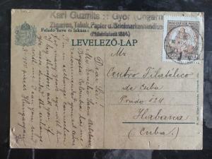 1926 Hungary Postcard cover