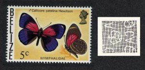Belize Butterfly 'Callicore patelina' 5c Watermark Ww12 sideways 1974 MNH