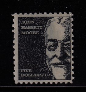 1973 John Bassett Moore Sc 1295 $5 black, untagged MNH single stamp (F