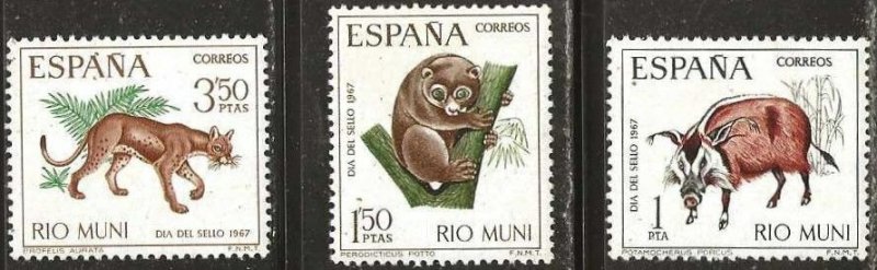 Rio Muni 67-69, mint, lightly hinged.  complete set of three. 1967. (S1376)