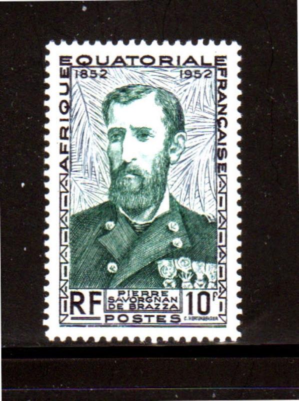 FRENCH EQUATORIAL AFRICA #185  1951  PIERRE BRAZZA    MINT  VF NH  O.G