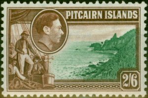 Pitcairn Islands 1940 2s6d Green & Brown SG8 Fine LMM