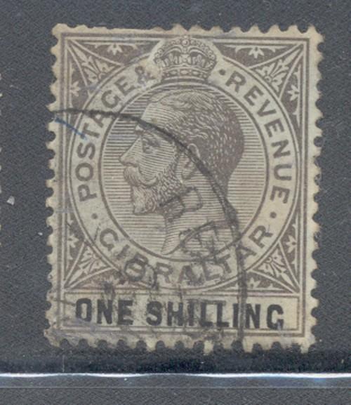 Gibraltar Sc 84a 1932 1/ brn ol & black George V stamp used