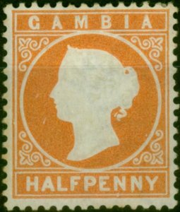 Gambia 1880 1/2d Orange SG10b Fine MM (4)