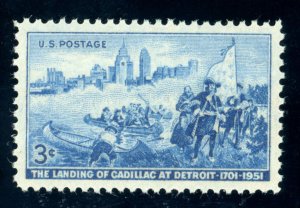 US Stamp #1000 Cadillac Landing 3c - PSE Cert - GEM 100 - MNH - SMQ $200.00