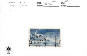 Ireland, Postage Stamp, #C2 Used, 1949 Airmail, Lough Derg (AF)