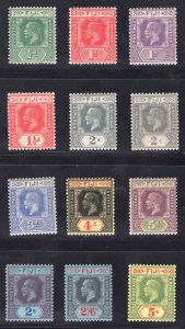 MOMEN: FIJI SG #94-101,104-106 1922-27 SCRIPT CA MINT OG H £131 LOT #66187