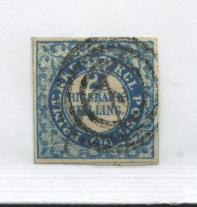 Denmark 1851 2 rs used