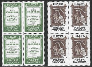 [B1073] French Andorra # 337-338 1985 MNH Europa Block Set