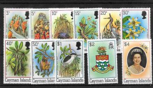 CAYMAN ISLANDS SG515/25A 1980 FLORA & FAUNA DEFINITIVE SET NO IMPRINT MNH