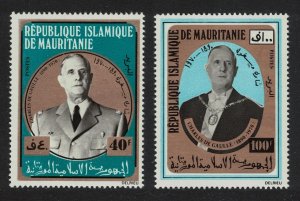 Mauritania General de Gaulle Commemoration 2v 1971 MNH SG#384-385