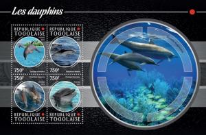 TOGO 2015 SHEET DOLPHINS MARINE LIFE tg15206a