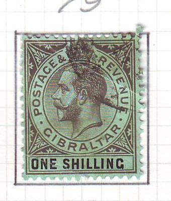 Gibraltar Sc 83 1924 1 shilling G V stamp used