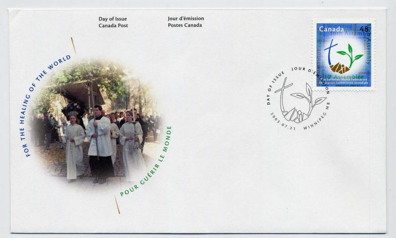 Canada First day cover #1992, Lutheran World Federation 