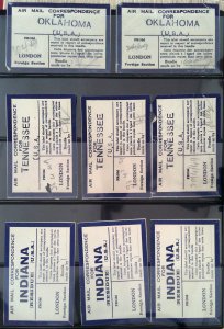 Air Mail Correspondence Labells