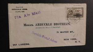 1934 Airmail Cover From Jalapa Veracruz Mexico to New York NY