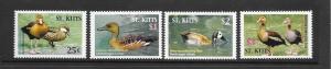 BIRDS - ST KITTS #621-4 DUCKS   MNH
