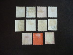 Stamps - India - Scott# 60-70 - Used Part Set of 11 Stamps