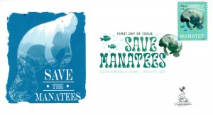 Save Manatees FDC w/ Digital Color Pictorial (DCP) cancellation  #1 of 2