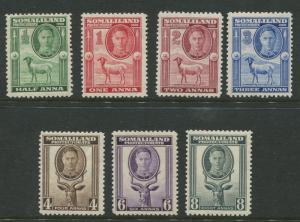 Somaliland Prot.-Scott 96-102 - Definitive -1942-MLH-Short Set of 7 stamps