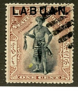 Labuan, Scott #72Ad, cto